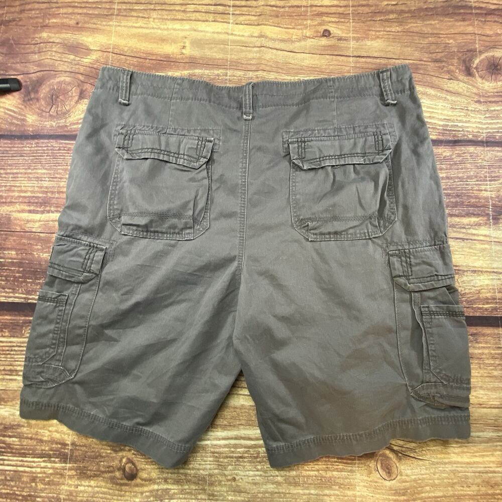 Y2K Unionbay Men's Cargo Shorts Size 46 Gray Stretch Cotton Hiking Casual Skate - Picture 4 of 10